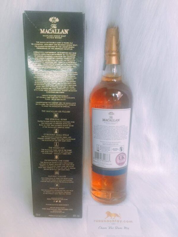 Rượu Macallan 12 Double Cask Xách Tay Tem UK