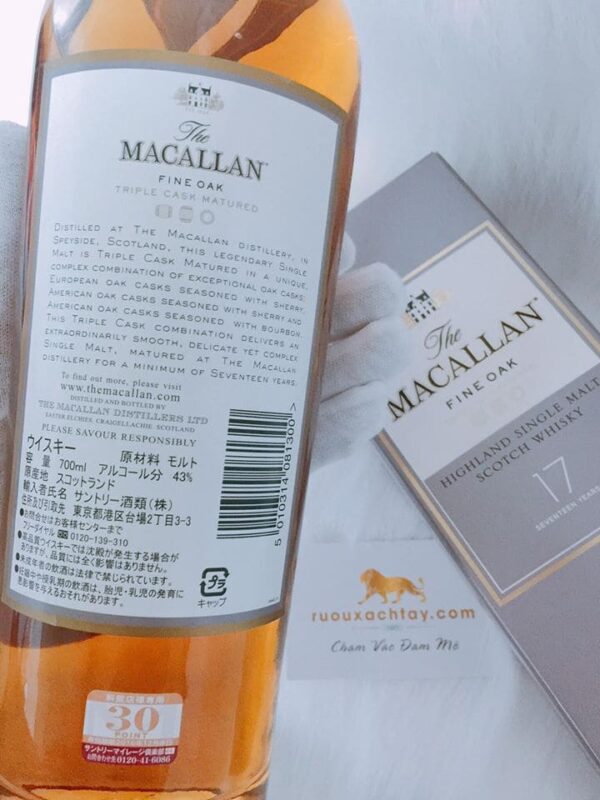 Rượu Macallan 17 Fine Oak Xách Tay