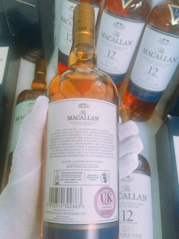 Rượu Macallan 12 Double Cask Xách Tay Tem UK