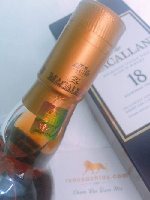 Rượu Macallan 18 Xách Tay Tem UK