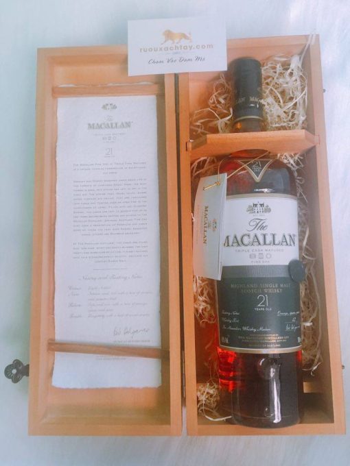 Rượu Macallan 21 Triple Cask Tem UK