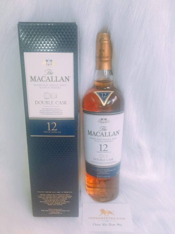 Rượu Macallan 12 Double Cask Xách Tay Tem UK