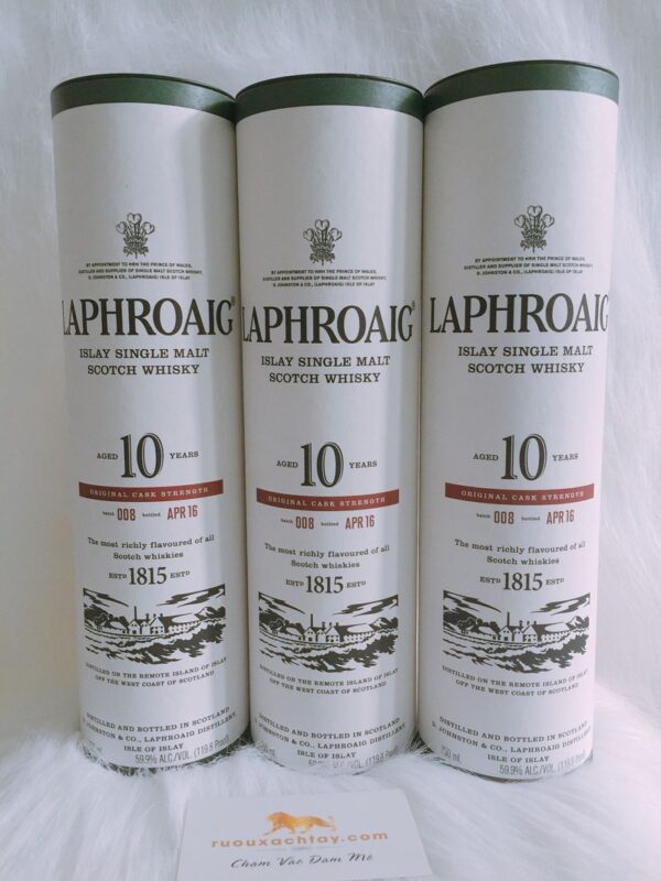 Rượu Laphroaig 10 Cask Strength batch 008