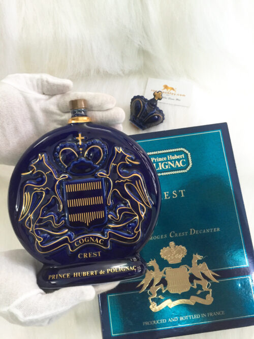 Rượu Cognac Prince Hubert De Polignac Crest - Blue Limoges Crest