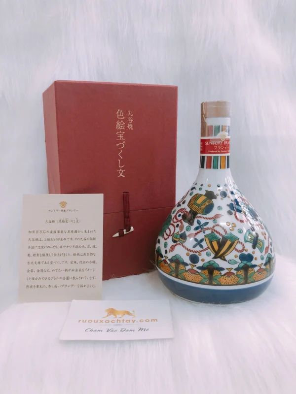 Rượu Suntory Brandy 1999 Kutani Gốm sứ