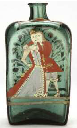 An-18th-century-moulded-and-enamelled-glass-vodka