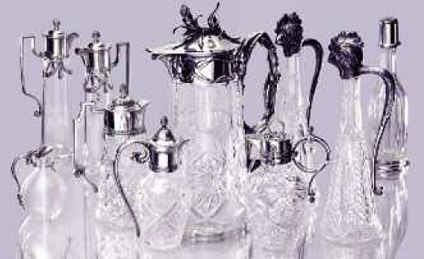 Cut-glass-decanters