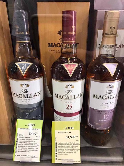 giá rượu macallan 17