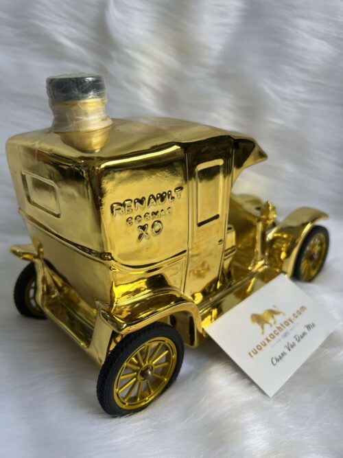 Renault Cognac Limoges Porcelain Decanter - Golden Car - 2