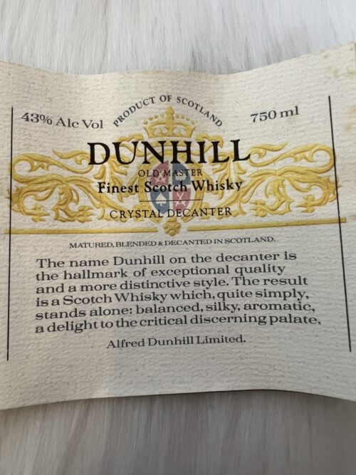 Dunhill Old Master Finest Scotch Whisky Crystal Decanter 7 Dunhill Old Master Finest Scotch Whisky Crystal Decanter (2)