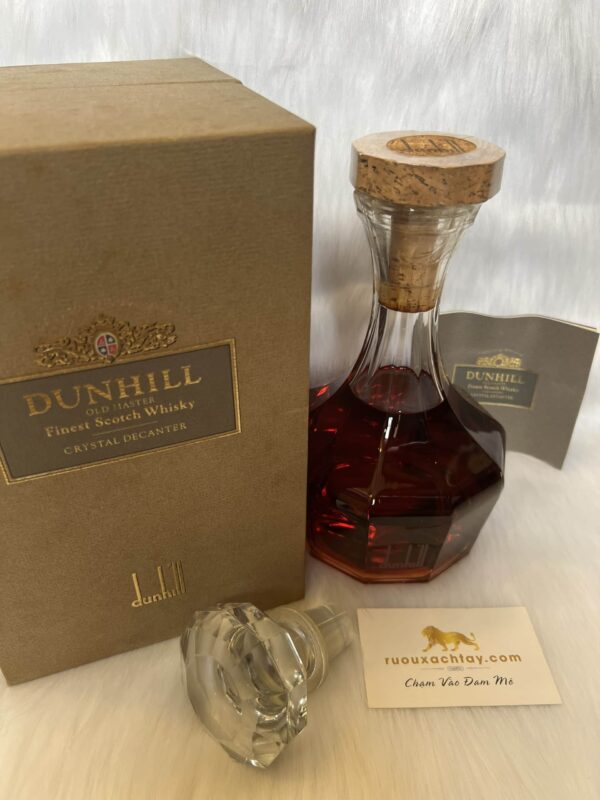 Dunhill Old Master Finest Scotch Whisky Crystal Decanter