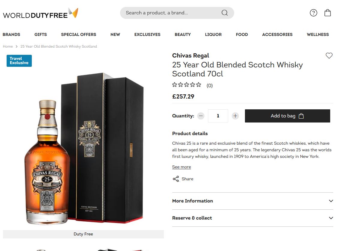 Giá Rượu Chivas Xách Tay: Tìm Hiểu Và Mua Sắm Thông Minh 22 Giá rượu chivas 25 tại duty free UK