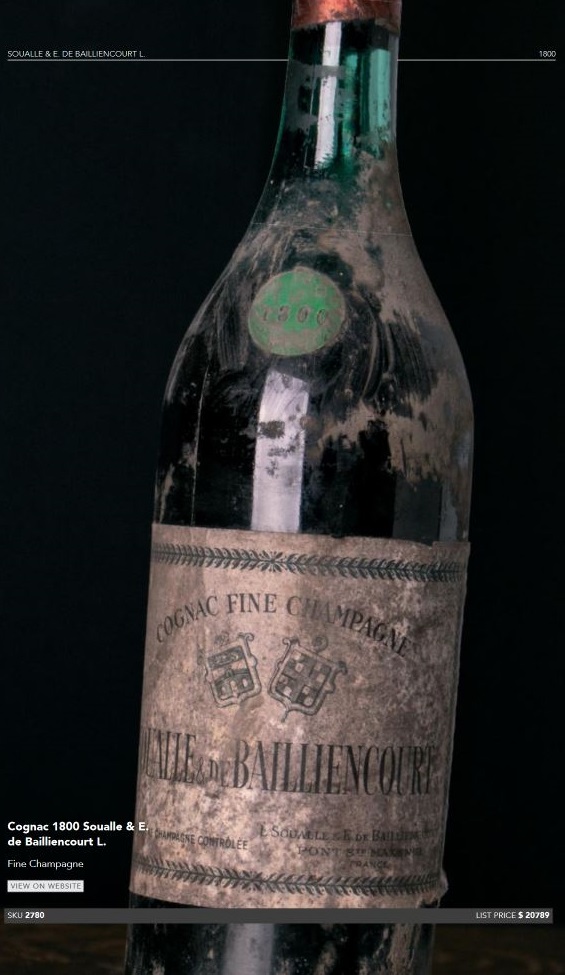 Những Mẫu Rượu Xưa Quý Hiếm Có Giá Trị Sưu Tầm Cao 36 Cognac 1800 Soualle & E