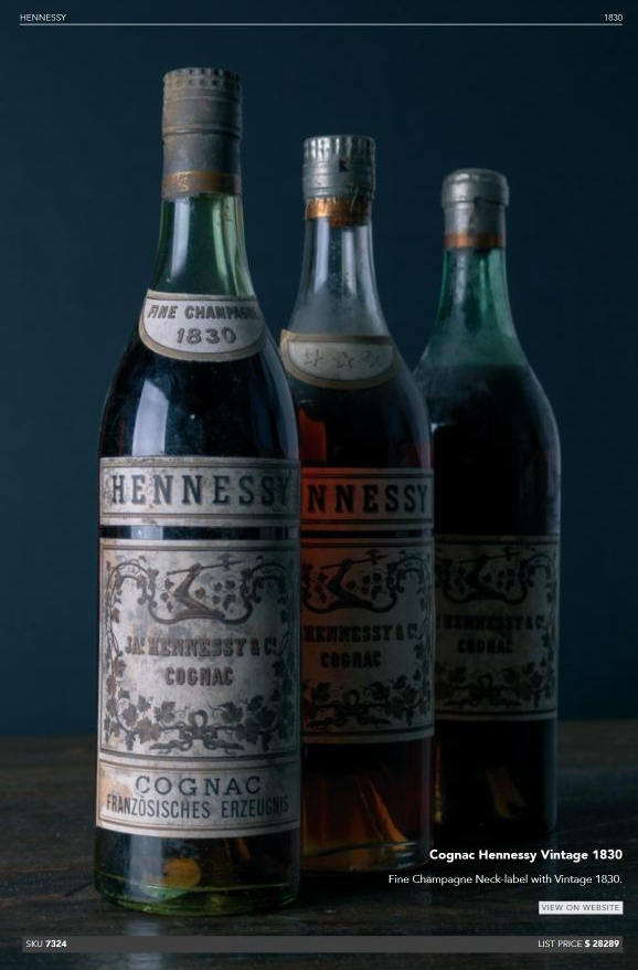 Những Mẫu Rượu Xưa Quý Hiếm Có Giá Trị Sưu Tầm Cao 12 Hennessy 1830