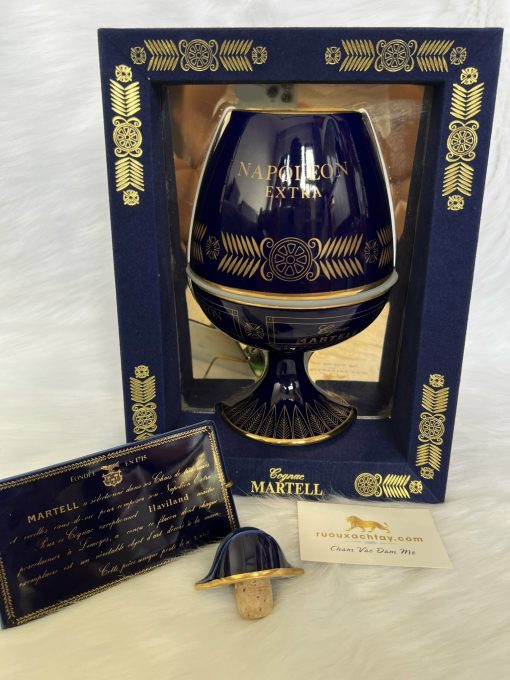 Martell Napoleon Extra Bottled 1980s - Haviland Ceramic Decanter (1)
