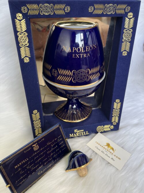 Martell Napoleon Extra Bottled 1980s - Haviland Ceramic Decanter (2)