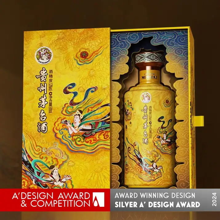 Mao Đài Phi Thiên Bầu Trời Hoa 2024 19 Thiết kế thương hiệu Ying Song Công ty TNHH Thâm Quyến nhận được sự công nhận uy tín về thiết kế bao bì Baijiu sáng tạo