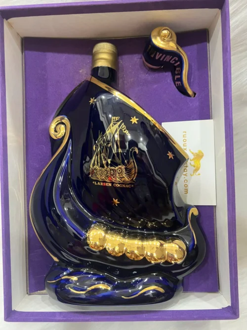 Cognac Larsen Viking Ship Blue 5 Cognac Larsen Viking Ship Blue (2)