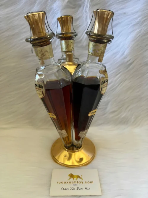 Garnier Liqueurs Flacon Trio Decanter 1960s 5 Garnier Liqueurs Flacon Trio Decanter 1960s (2)