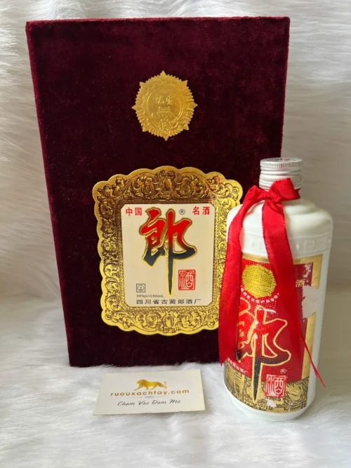 Rượu Lang Tửu Hộp Quà 2 Ly Gốm 1995 (3)