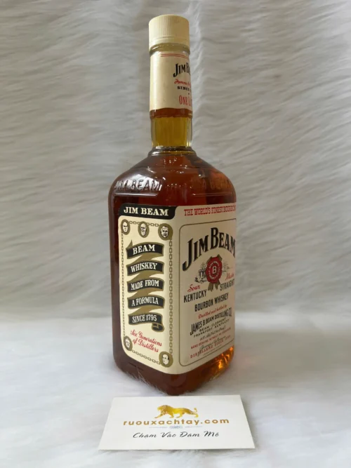 Jim Beam Kentucky Straight Bourbon 1970s 1000ml (2)