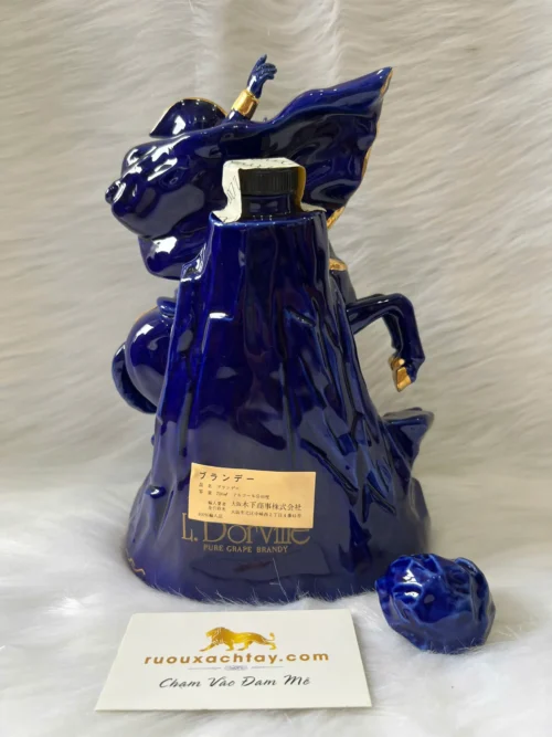 L Dorville Pure Grape Brandy Blue Napoleon Decanter (3)