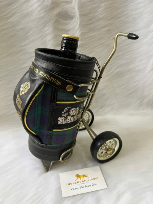 Rượu Và Xe Đẩy Túi Golf Màu Đen (1)