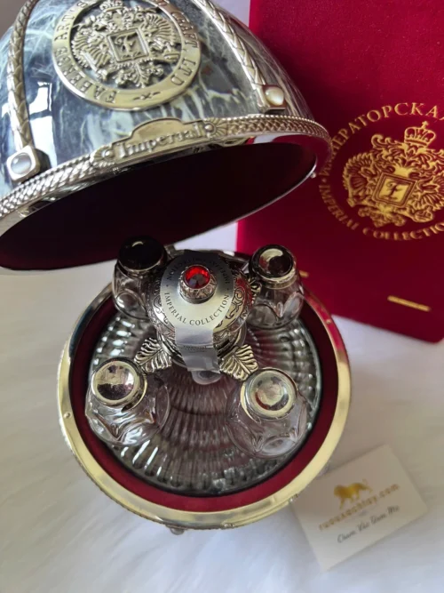 Rượu Vodka Imperial Faberge Hình Quả Trứng Grey Marble 7 Rượu Vodka Imperial Faberge Hình Quả Trứng Grey Marble (2)