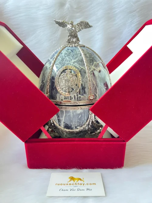 Rượu Vodka Imperial Faberge Hình Quả Trứng Grey Marble (4)