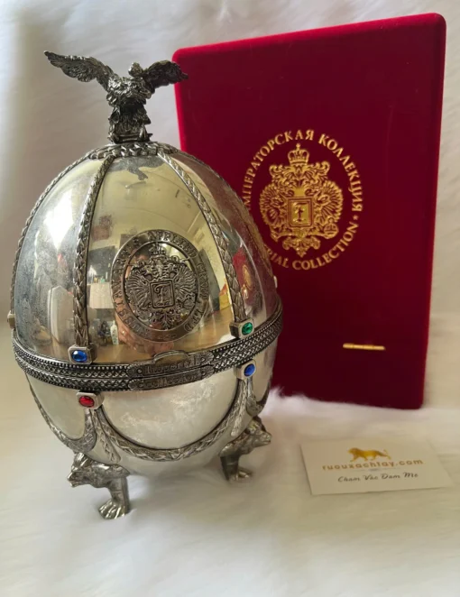 Rượu Vodka Nga Ladoga Imperial Collection Faberge Silver (1)