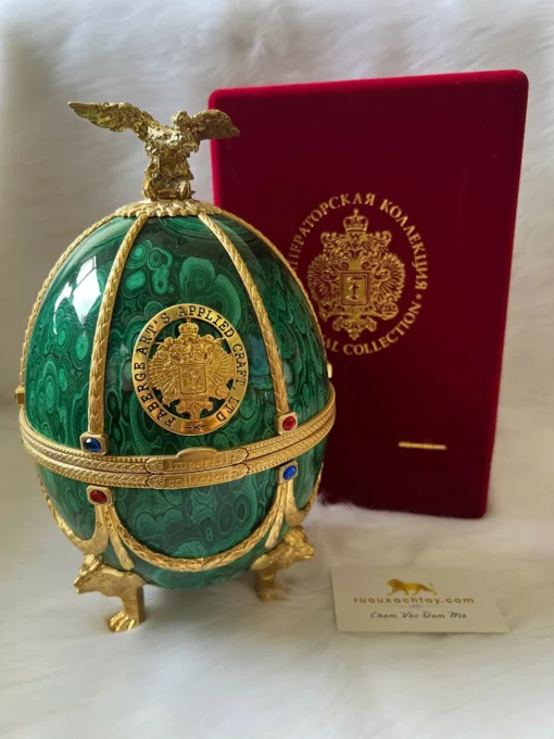 Rượu Vodka Trứng Ladoga Imperial Collection Faberge Emerald (1)