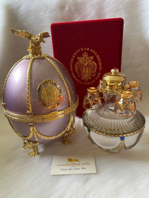 Rượu Vodka Trứng Sa Hoàng Imperial Collection Faberge Purple (1)