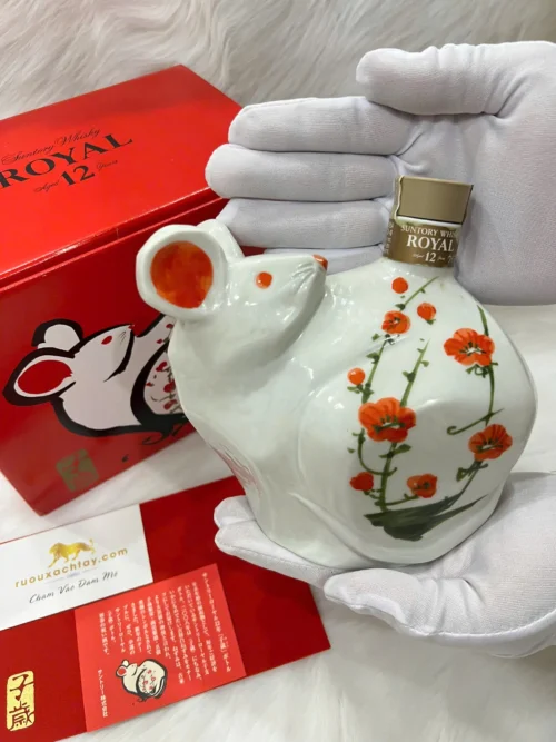 Suntory 12 Year Zodiac White Rat Bottle Whisky 2008 (1)