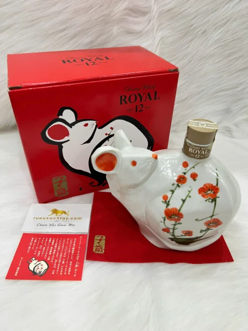 Suntory 12 Year Zodiac White Rat Bottle Whisky 2008 (2)