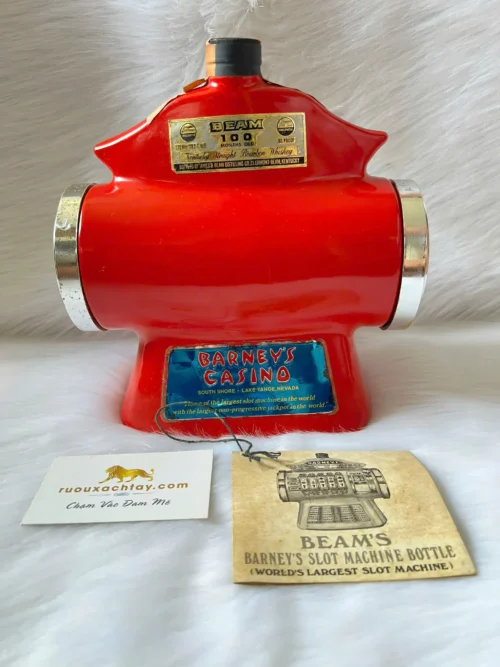 1978 Jim Beam Whiskey Barney's Casino Slot Machine Decanter (2)