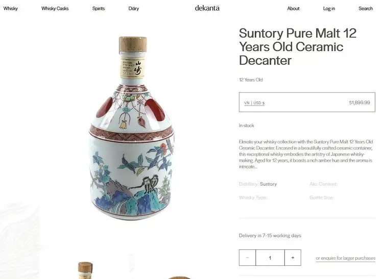 Suntory Yamazaki 12 years Aritayaki Nikisha Akadama 6 Giá rượu Suntory Yamazaki 12 years Aritayaki Nikisha Akadama