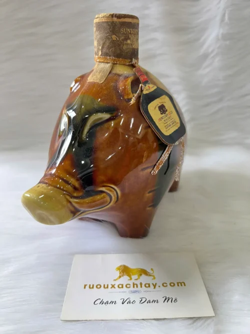 Suntory Old Whisky Zodiac Pig 1983 5 Suntory Old Whisky Zodiac Pig 1983 (3)