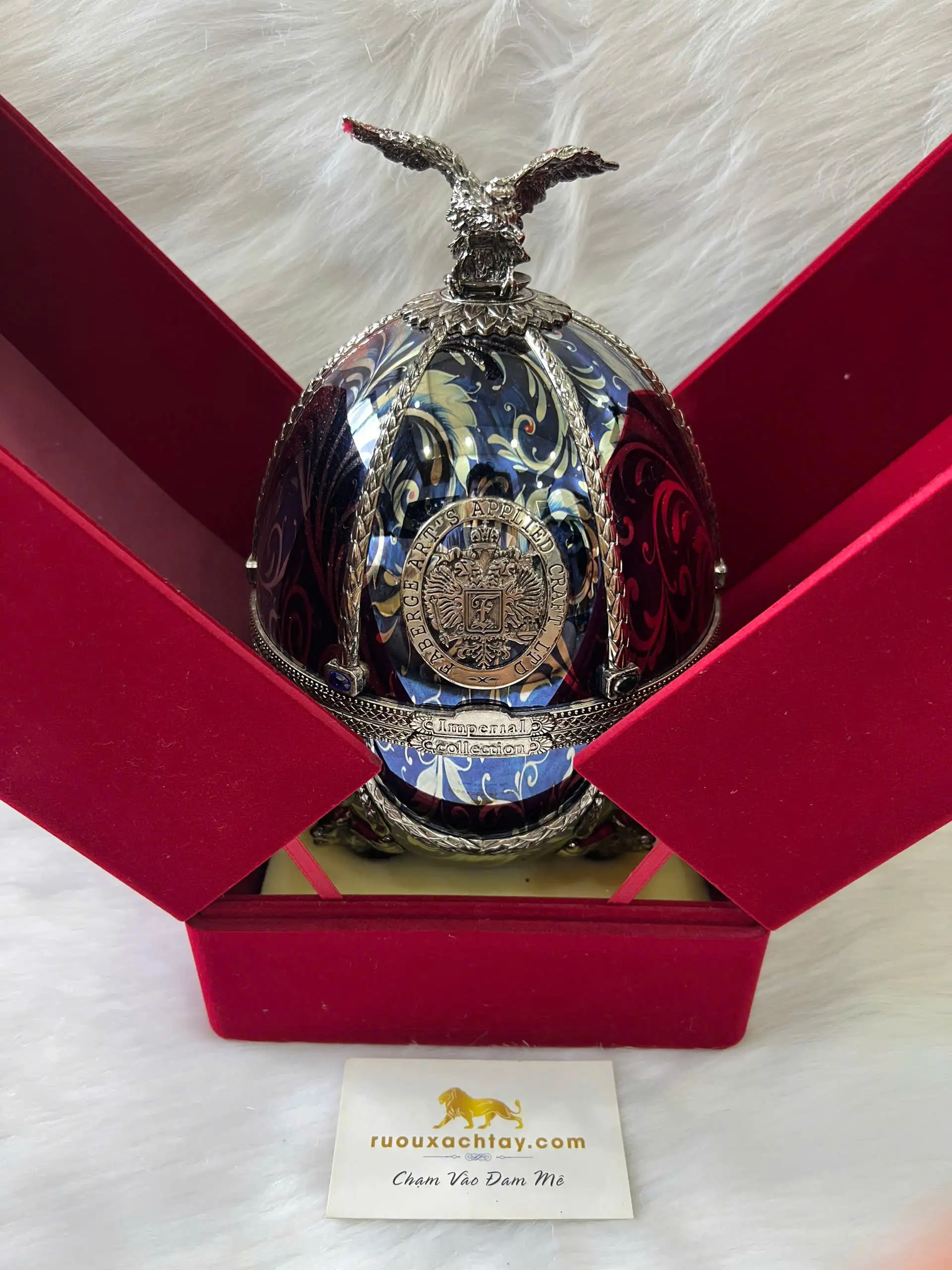 Imperial Collection Faberge Silver Blue Flowers 3 Imperial Collection Faberge Silver Blue Flowers (1)