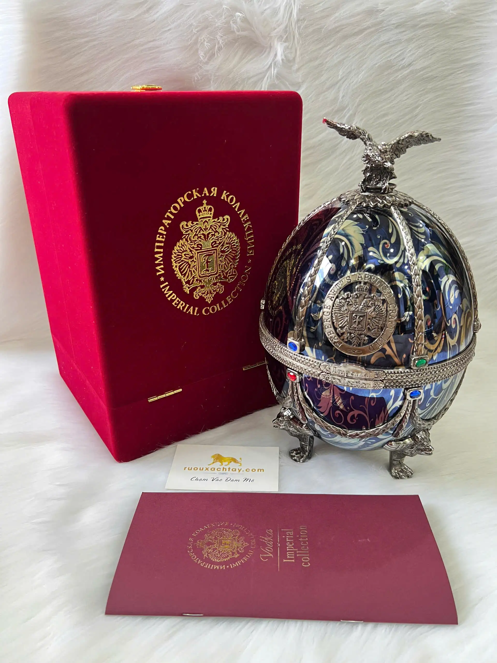 Imperial Collection Faberge Silver Blue Flowers 2 Imperial Collection Faberge Silver Blue Flowers (2)