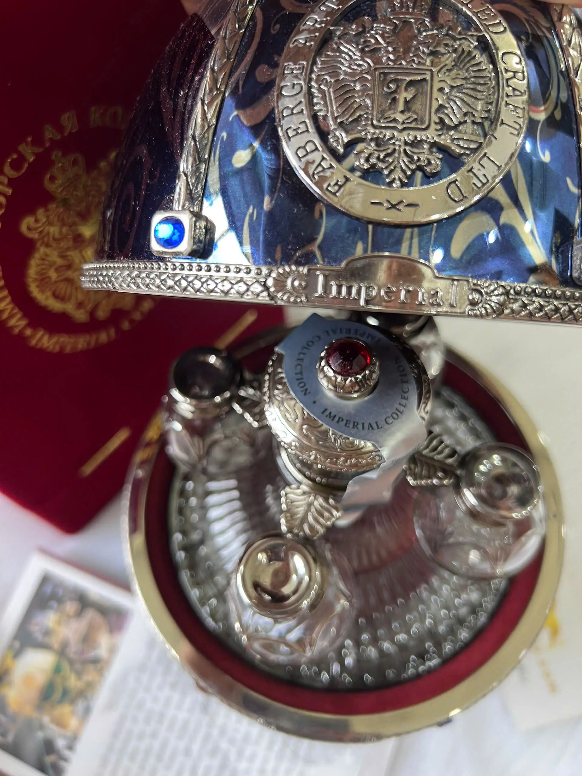 Imperial Collection Faberge Silver Blue Flowers 4 Imperial Collection Faberge Silver Blue Flowers (4)