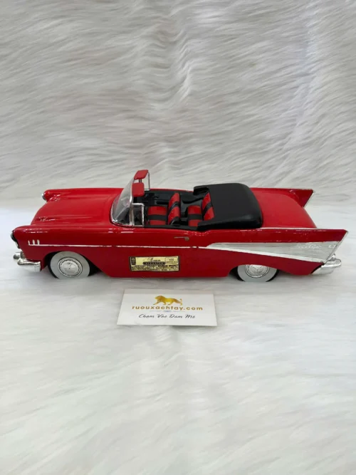 Belle Fee Napoleon Cognac Fine Champagne 20 Jim Beam Whiskey 1957 Chevrolet Bel Air Convertible Red Decanter (2)
