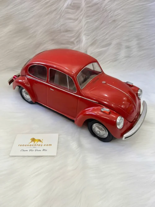 Jim Beam Whiskey Red Volkswagen VW Bug Decanter 1973 (3)