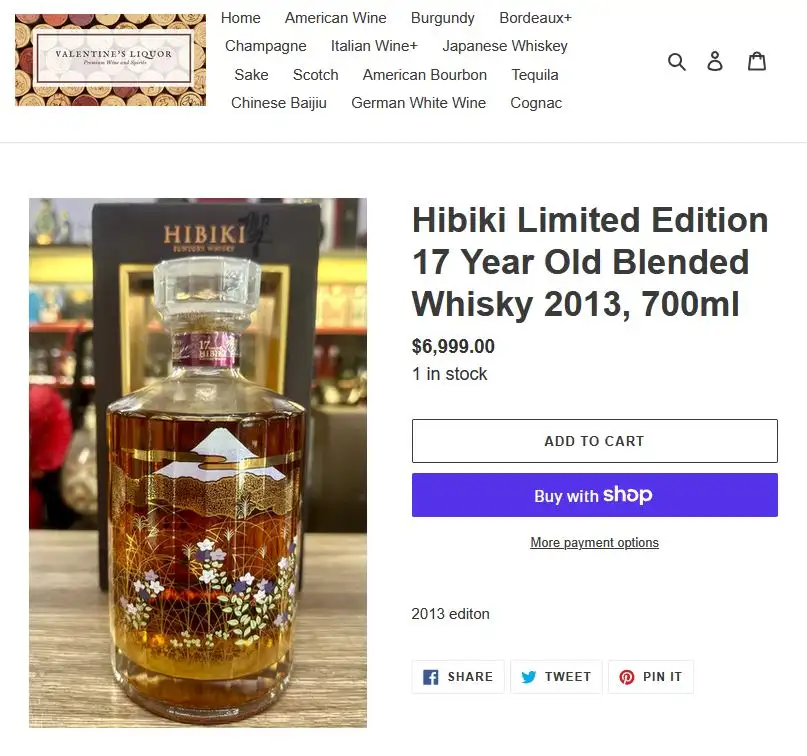 Hibiki 17 Year Old Mount Fuji Limited Release 2013 6 Giá rượu Hibiki 17 Year Old Mount Fuji Limited Release 2013