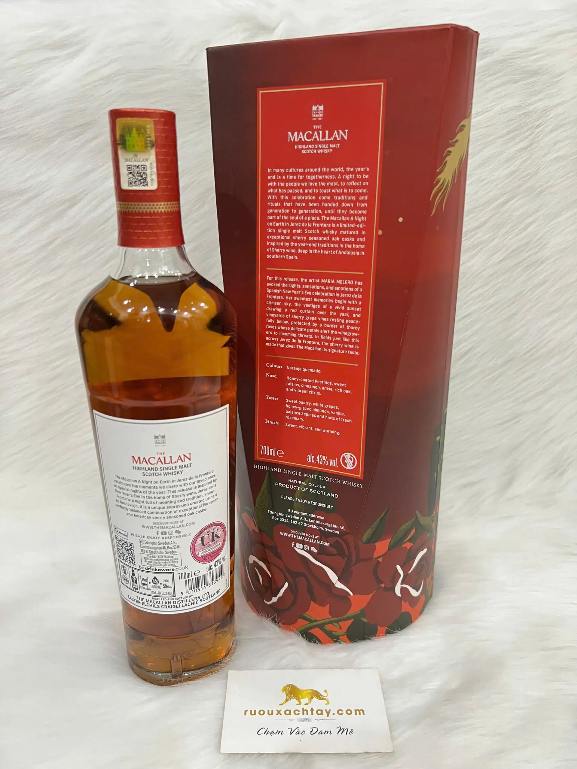 Rượu Macallan Xách Tay Tem Đỏ UK - A Night On Earth In Jerez 2024 3 Macallan A Night On Earth In Jerez 2024 tem UK (2)