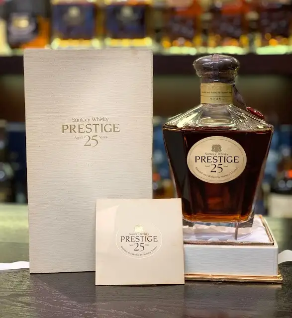 Suntory Prestige 25 Year Old Blended Whisky Kagami Crystal Decanter 700ml