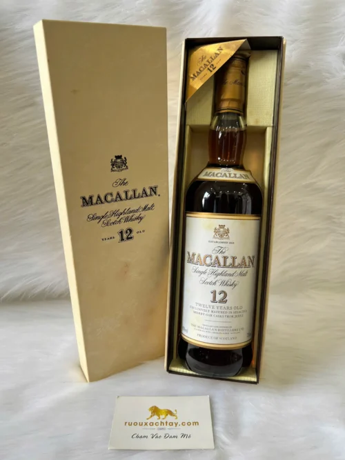 The Macallan 12 Years Old Sherry Oak Single Highland Malt Scotch Whisky (80's Bottled) (2)