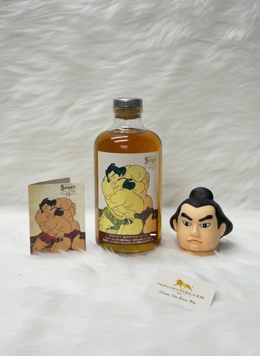 Whisky Nikkka Super 15yo Sumo Japanese Souvernir 4 Whisky Nikkka Super 15yo Sumo Japanese Souvernir (4)