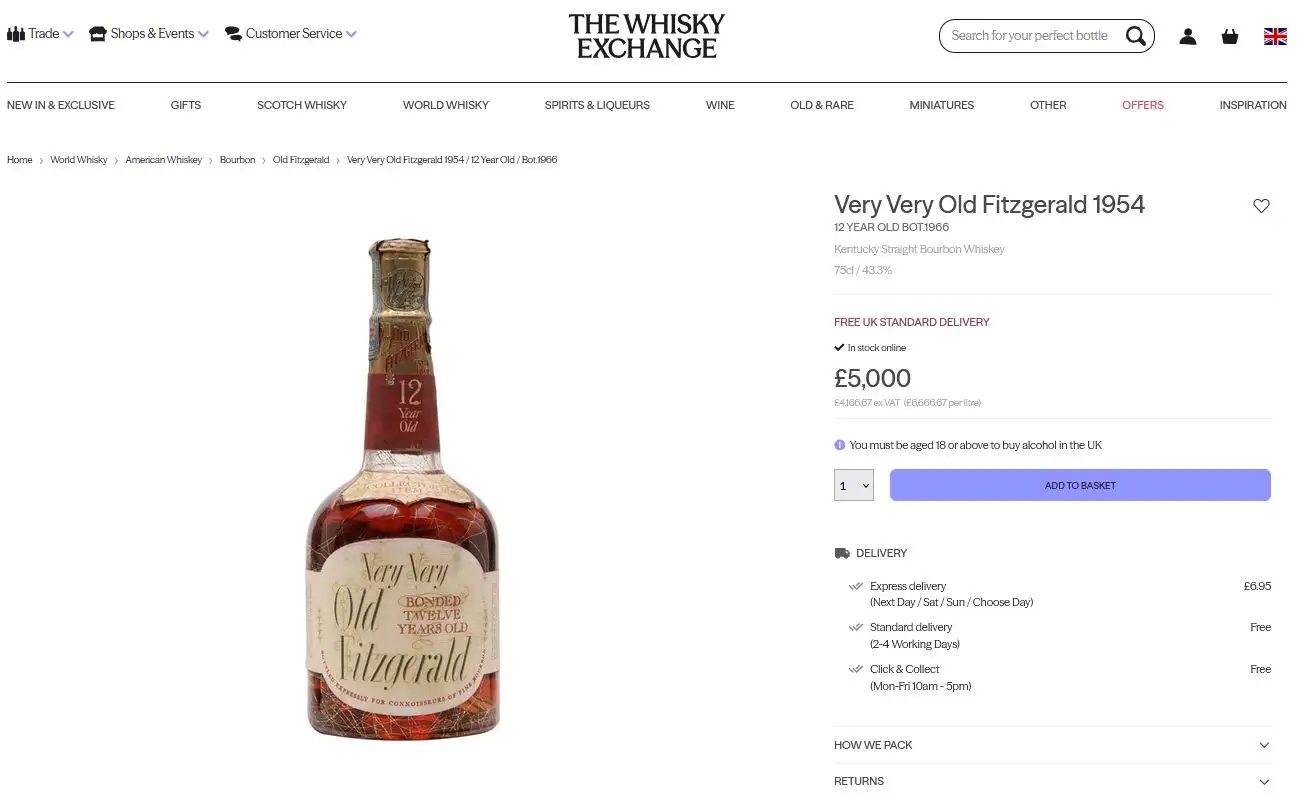 Giá rượu Very Very Old Fitzgerald 1954 - 3