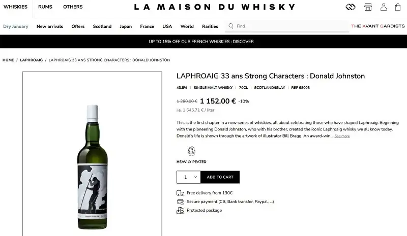 Giá rượu Laphroaig 33 Year Old Strong Characters Chapter 1 (1)