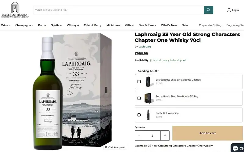 Giá rượu Laphroaig 33 Year Old Strong Characters Chapter 1